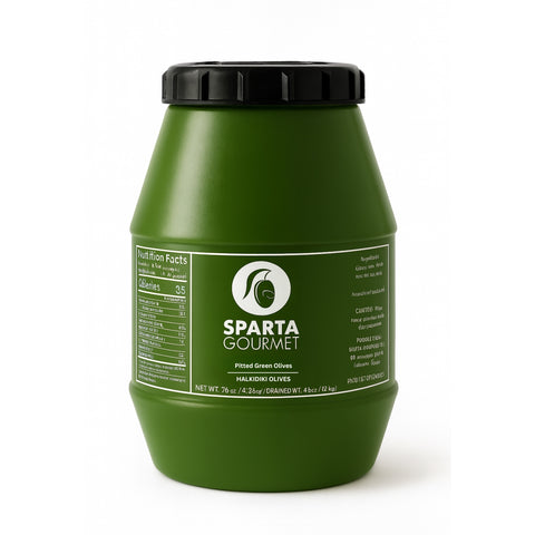 Grüne Halkidiki Oliven ohne Stein 2 kg – Sparta Gourmet Premium Qualität aus Griechenland