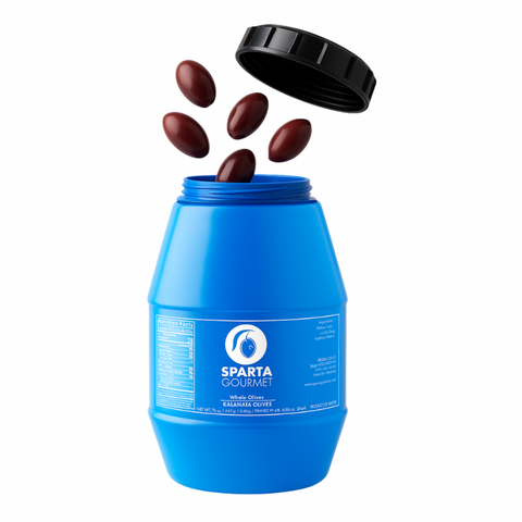 Kalamata Oliven mit Stein 2 kg – Sparta Gourmet Premium Qualität aus Griechenland