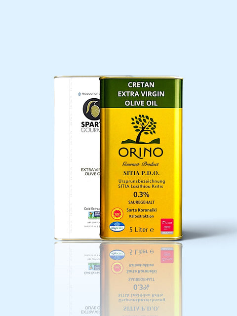 Griechisches Olivenöl Extra Nativ Bundle 2x5L – PDO Kreta & Peloponnes | Orino Proistakis & Sparta Gourmet