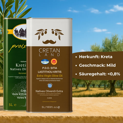 Bundle Kreta 2x5L Olivenöl extra nativ aus Kreta – Proistakis Family & Cretan Land P.D.O. Sitia Lasithiou Kritis