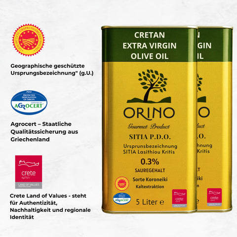 Sitia 0,3% P.D.O Olivenöl 2x5,0l Orino