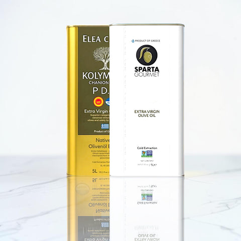 Griechisches Olivenöl Extra Nativ Bundle 2x5L – PDO Kreta & Peloponnes | Elea Creta Kolymvari & Sparta Gourmet