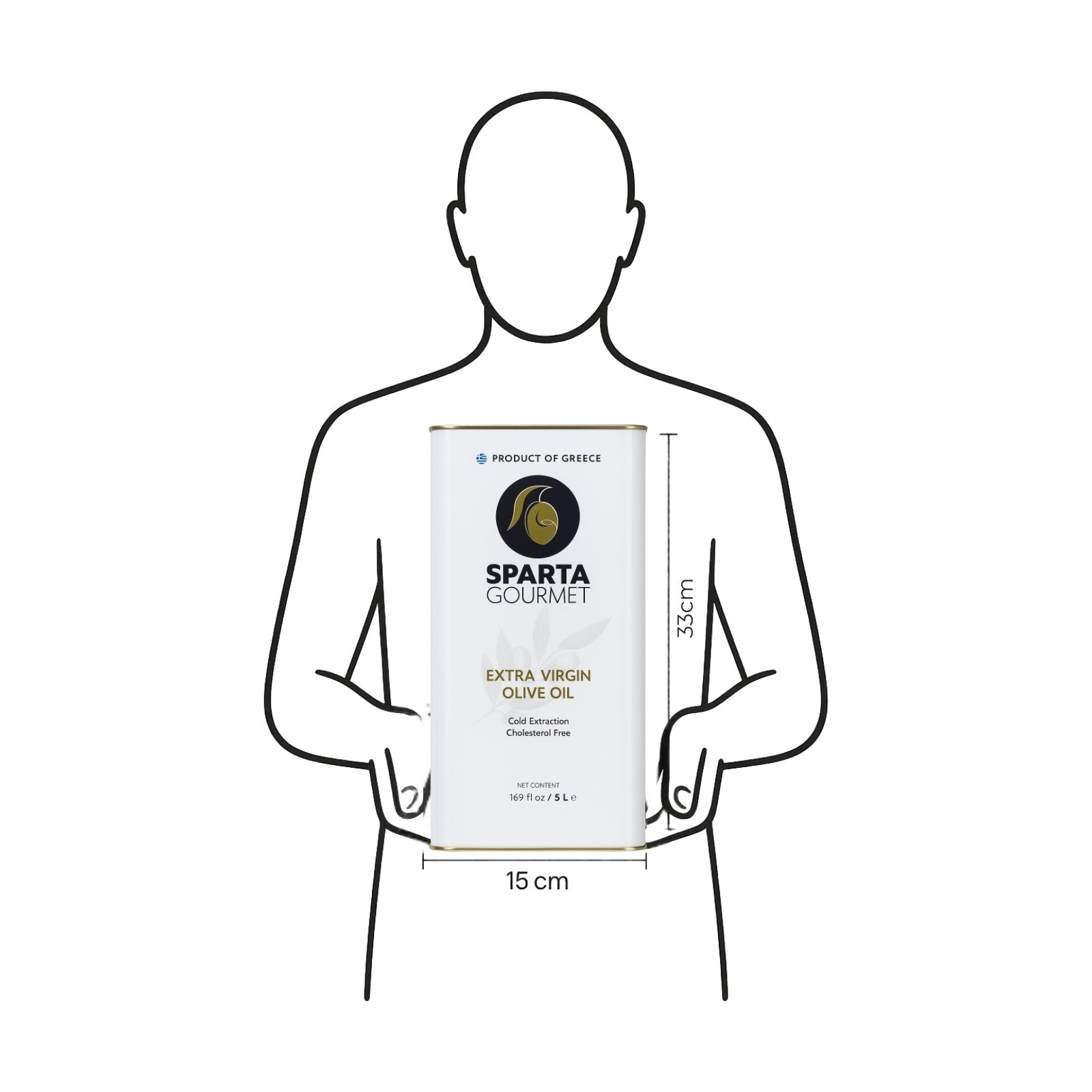 Griechisches Olivenöl Extra Nativ 5L – Sparta Gourmet, kaltgepresst aus Peloponnes