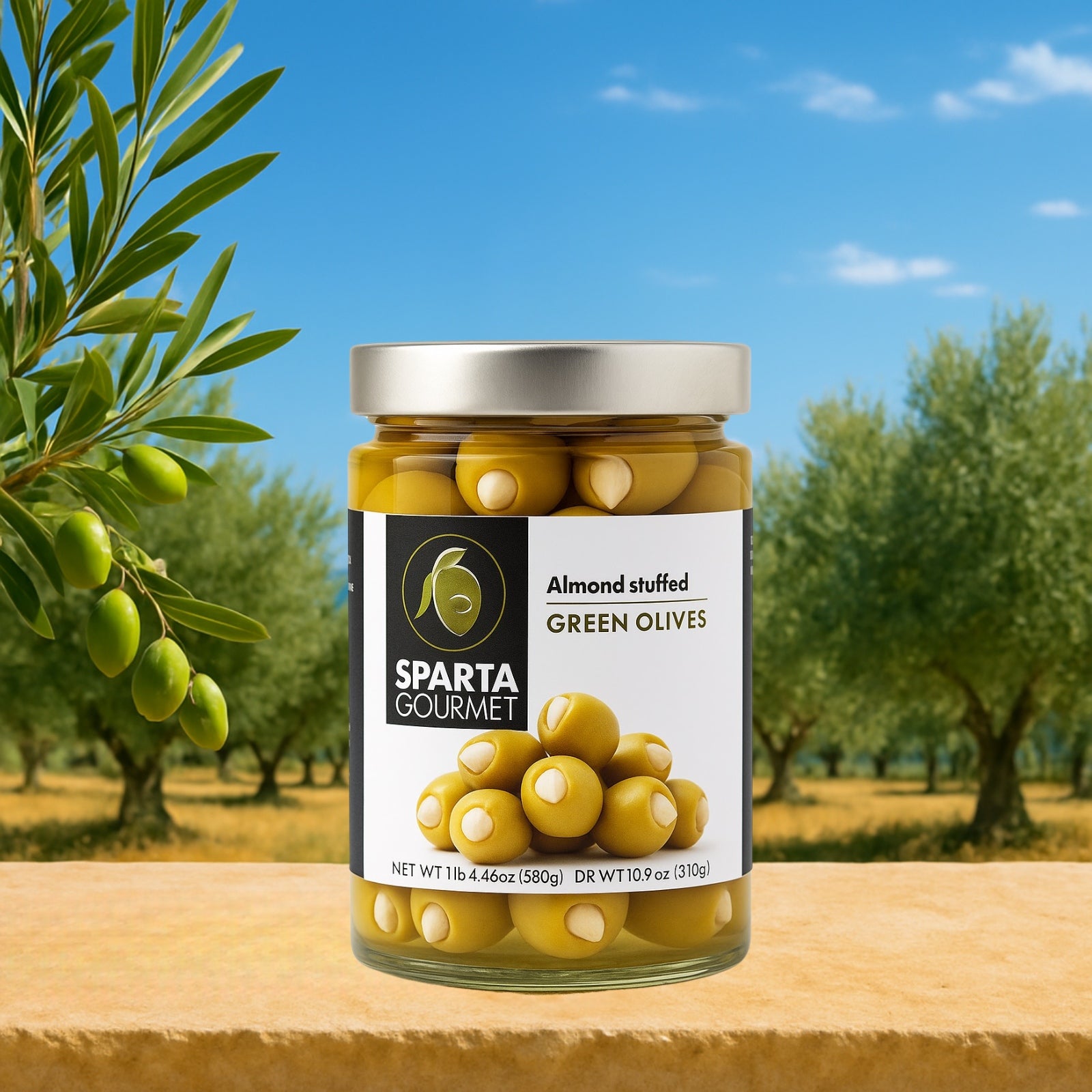 Sparta Gourmet Genuss-Bundle – 3x 1L Olivenöl extra nativ + 3 Gläser Premium-Oliven (gesamt 960 g)