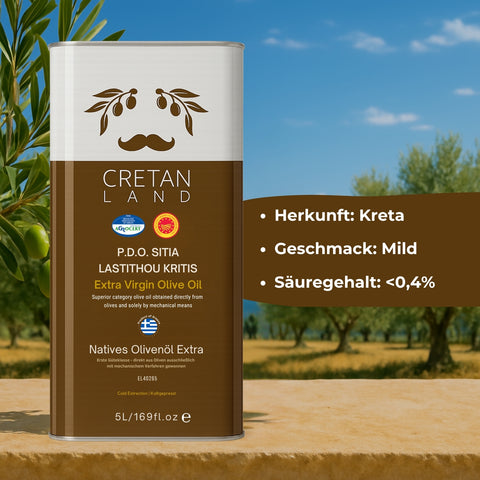 Olivenöl extra nativ aus Kreta P.D.O. Sitia 5,0l - Cretan Land