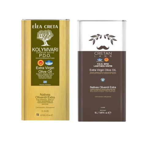 Kreta P.D.O. Olivenöl Bundle - 5L Elea Kreta Kolymvari + 5L Cretan Land P.D.O. Sitia