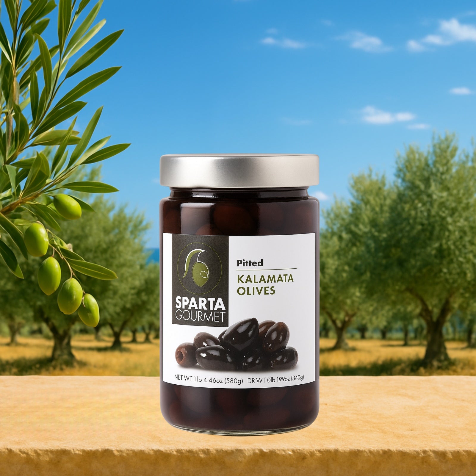 Sparta Gourmet Genuss-Bundle – 1L Olivenöl extra nativ + 2x entsteinte Oliven 590g